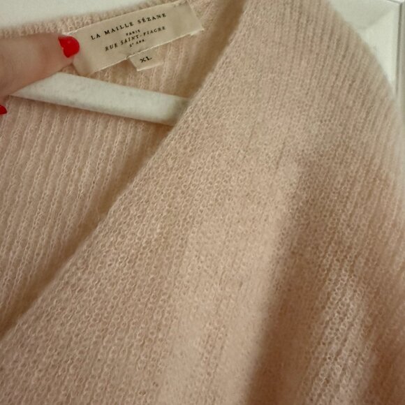 NWOT Sezane Barry Cardigan in Rosy Beige - Picture 5 of 6